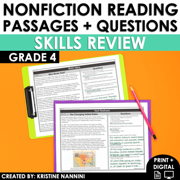 4th Grade Nonfiction Reading Skills Review