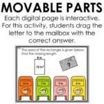 Printable and Digital Differentiated Area Activities