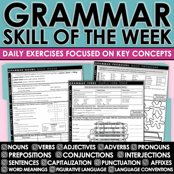 Slide10 Grammar Skill of the Week 3rd, 4th, 5th, 6th grade