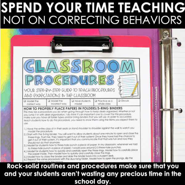 Slide3 Classroom Procedures Back to School Step by step guide