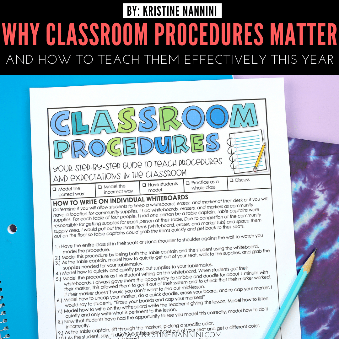 Why Classroom Procedures Matter