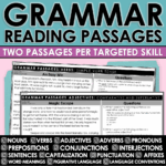 Grammar Skill of the Week and Reading Comprehension Passage Bundle