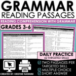 Grammar Reading Passages Comprehension 3rd, 4th, 5th, 6th grade