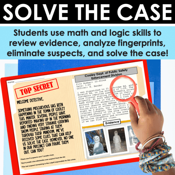 Slide1 Winter Whodunit Math and Logic Mystery Project