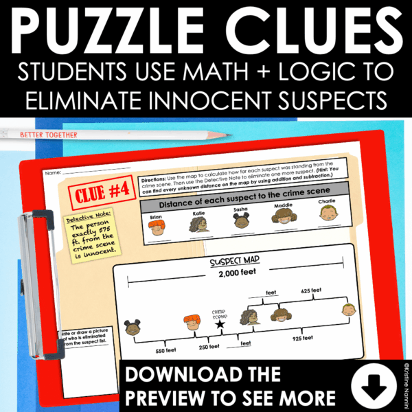 Slide3 Winter Whodunit Math and Logic Mystery Project