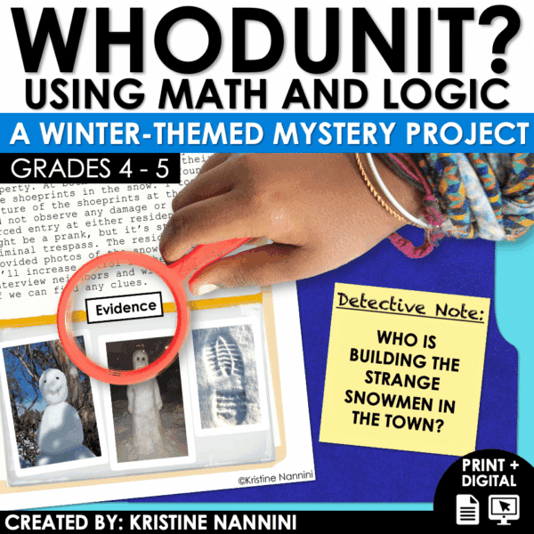 Winter Whodunit Math and Logic Mystery Project