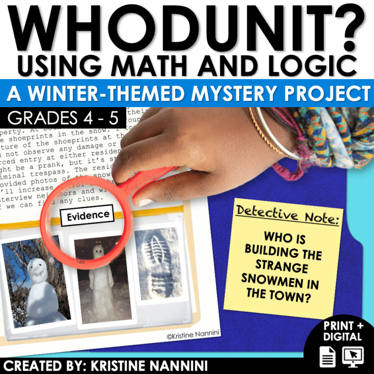 Winter Whodunit Math and Logic Mystery Project