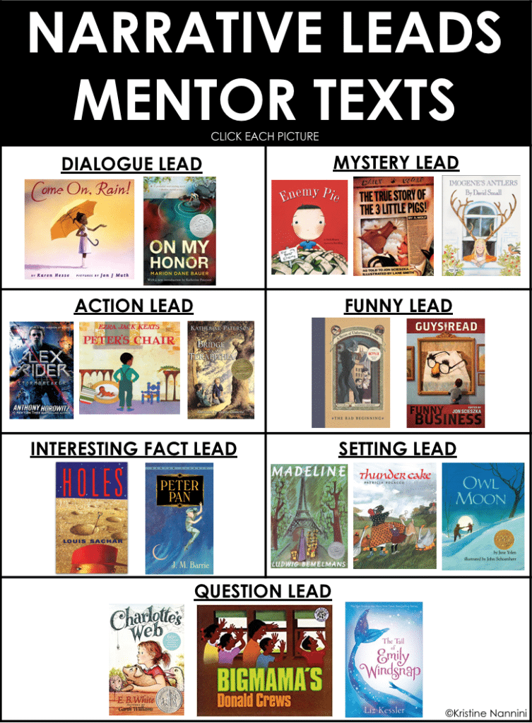 Narrative Leads Mentor Texts