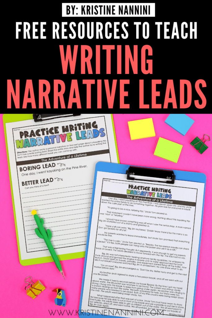 Writing Narrative Leads - Free Activity