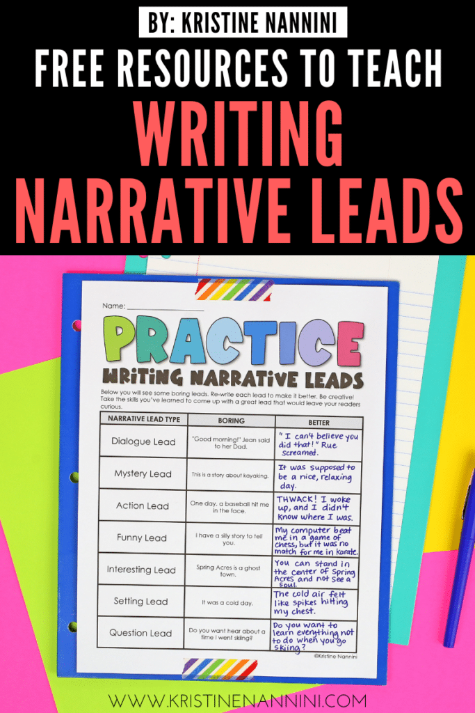 Practice Writing Narrative Leads that Hook Readers