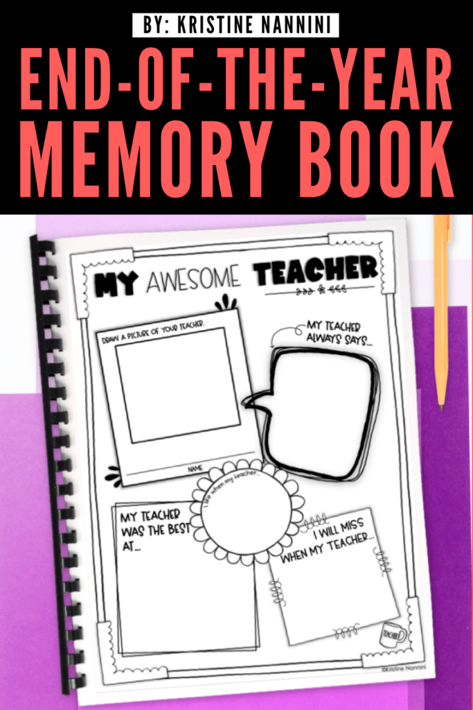 End-of-the-Year Memory Book - My Awesome Teacher