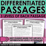 Close Reading differentiated comprehension passages seasonal bundle