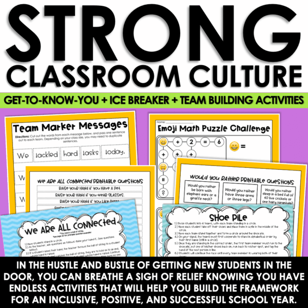 Slide3 Back to School Team Building Ice Breakers Getting to Know You Activities Bundle