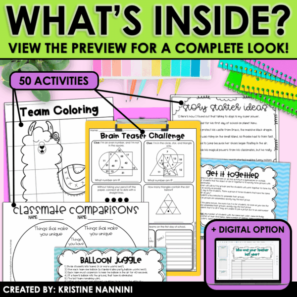 Slide4 Back to School Team Building Ice Breakers Getting to Know You Activities Bundle