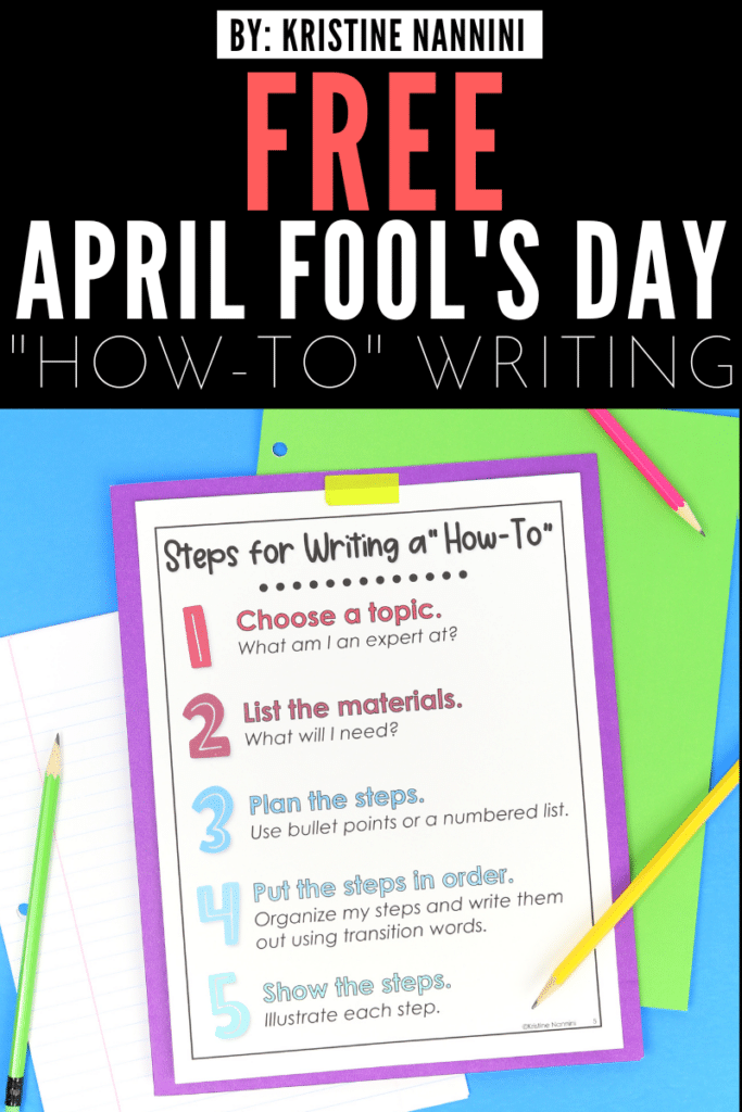 April Fool's Day FREE How to Procedural Writing