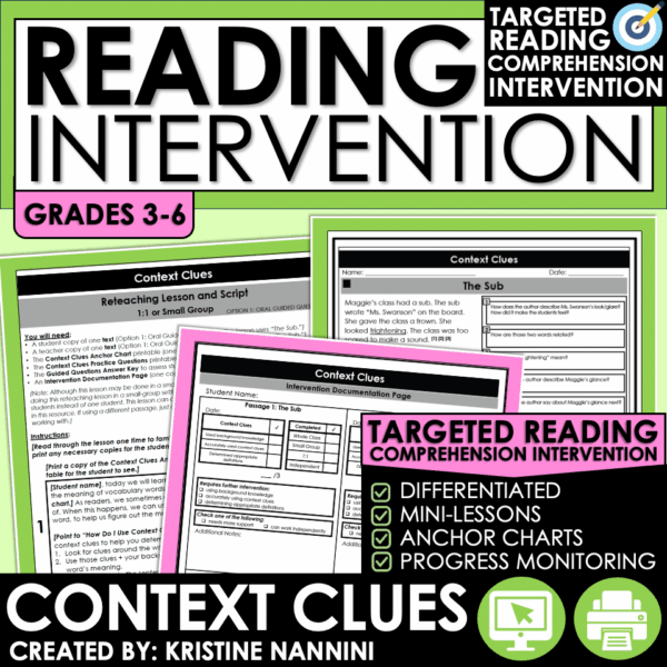 Context Clues Reading Intervention