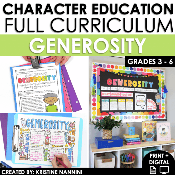 Generosity Character Education