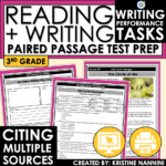 3rd Grade Reading and Writing Paired Passages Test Prep