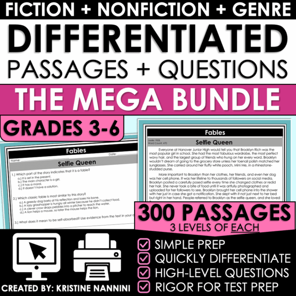 Differentiated Reading Comprehension Passages