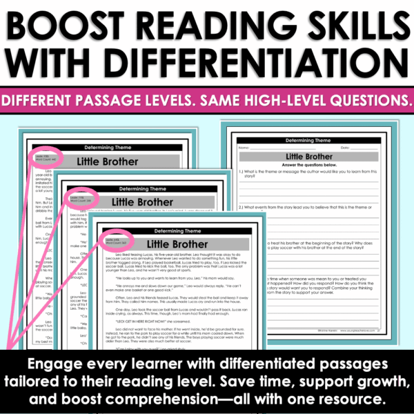 Slide14 Differentiated Reading Comprehension Passages