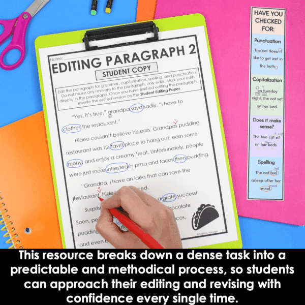 Slide15 Editing & Revising Practice Resource