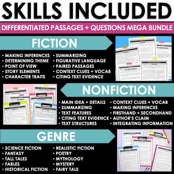 Slide15 Differentiated Reading Comprehension Passages