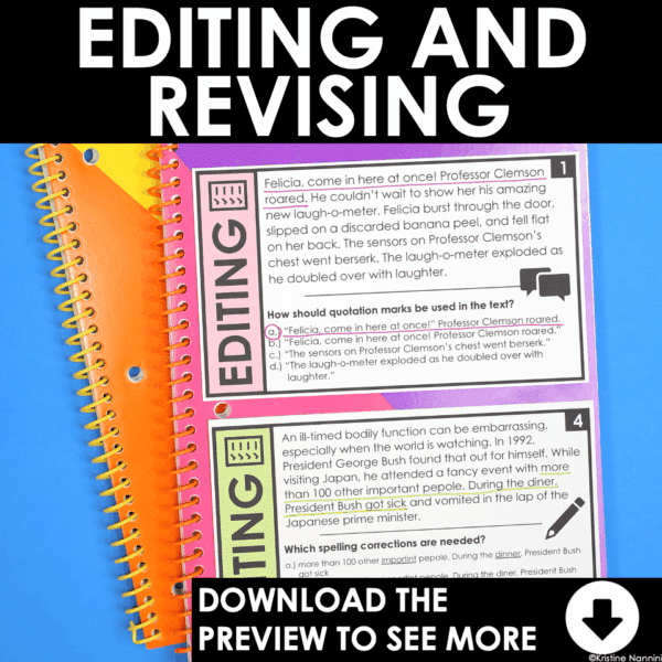Slide17 Editing & Revising Practice Resource