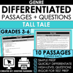 Differentiated Tall Tale Genre Reading Comprehension Passages