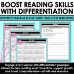 Differentiated Tall Tale Genre Reading Comprehension Passages