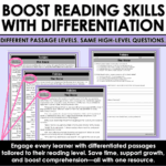 Fable Differentiated Reading Comprehension Passages