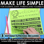 Class Information Flip Books Back to School