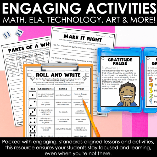 Slide2 4th Grade Emergency Sub Plans