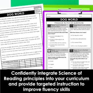 Leveled Fluency Passages and Questions Fiction and Nonfiction
