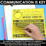 Class Information Flip Books Back to School