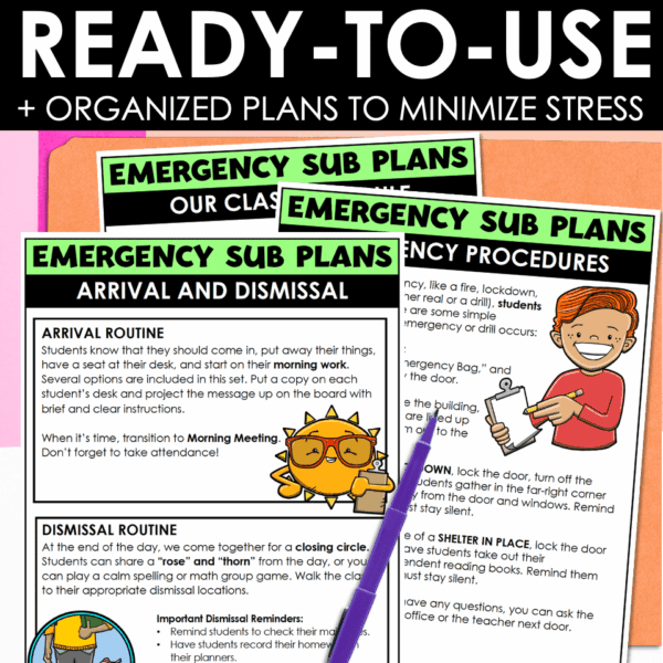 Slide3 4th Grade Emergency Sub Plans