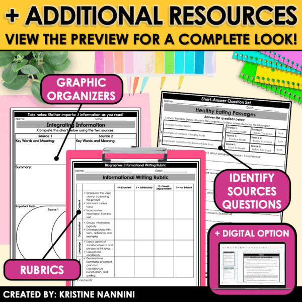 Slide4 3rd Grade Reading and Writing Paired Passages Test Prep