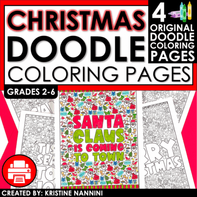 Christmas Coloring Pages with December Coloring Sheets for Christmas Activities