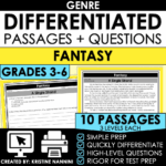 Fantasy Genre Differentiated Reading Comprehension Passages