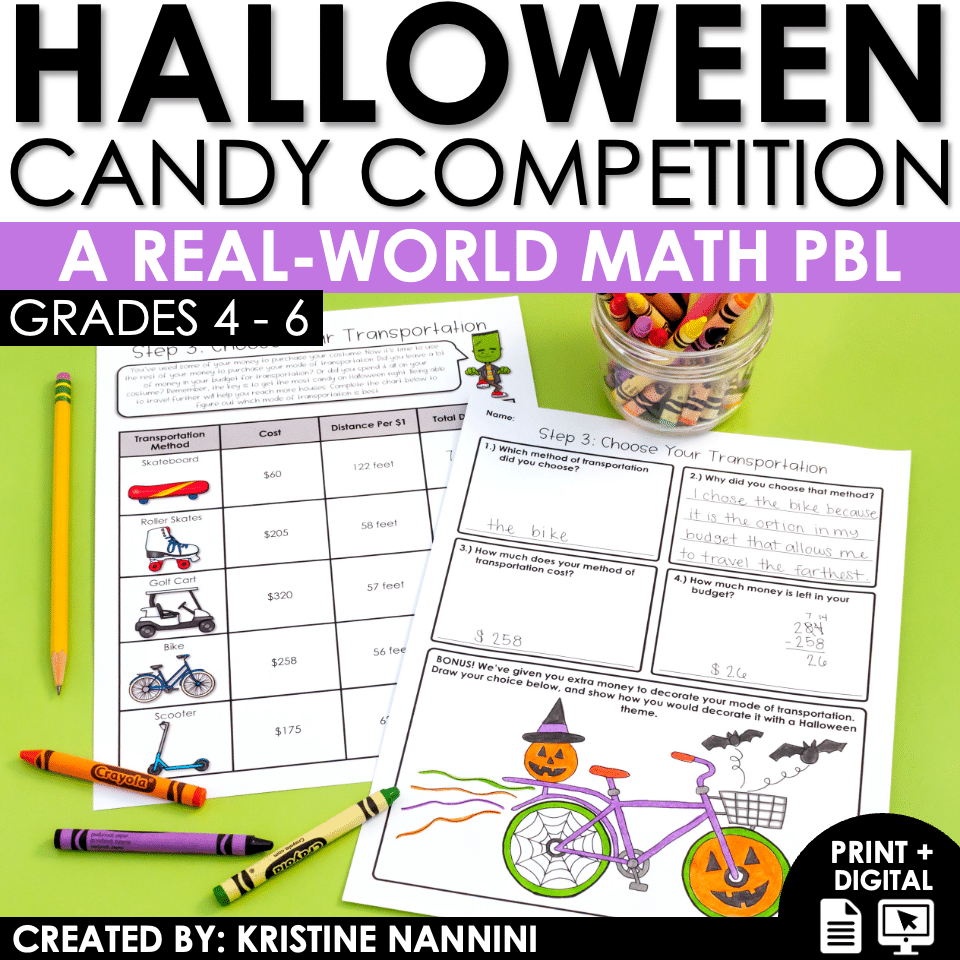 Halloween Real-World Math Project Based Learning