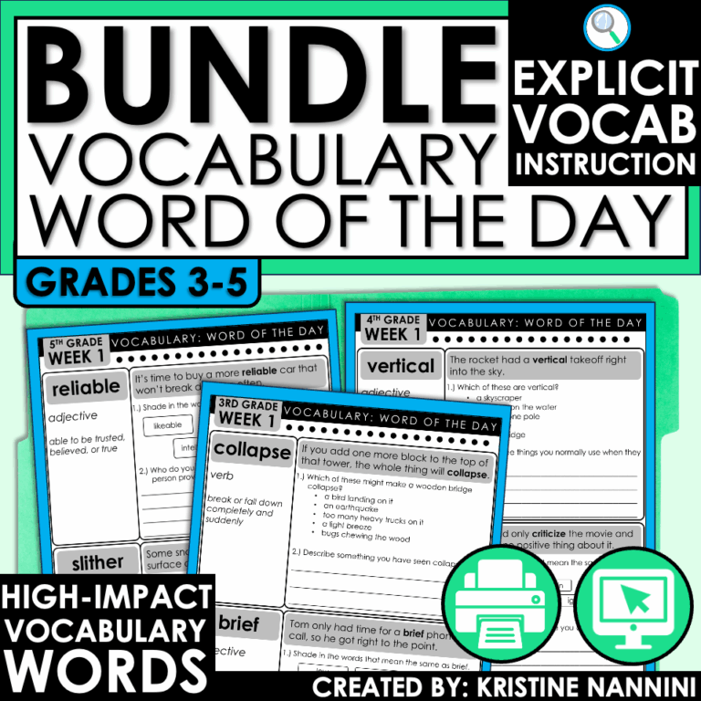 Vocabulary Word of the Day Program BUNDLE