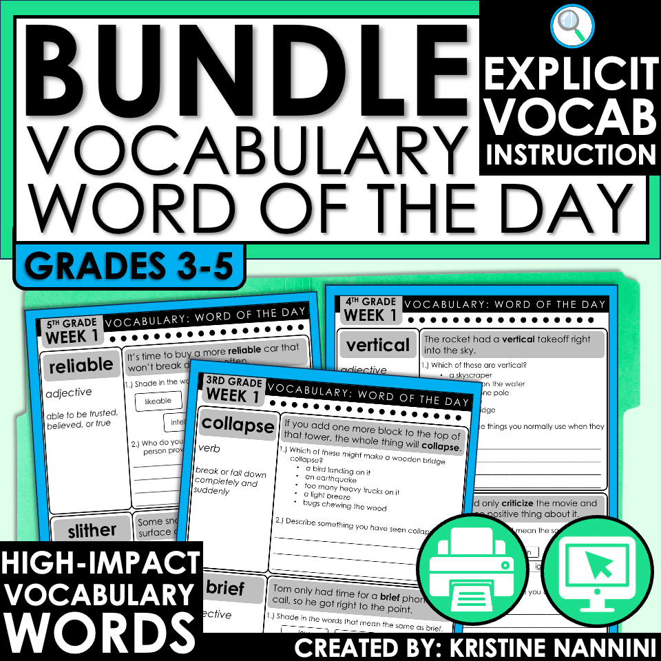 Vocabulary Word of the Day Program BUNDLE