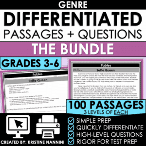 Genre Reading Comprehension Passage Bundle