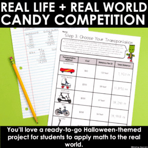 Halloween Real-World Math Project Based Learning