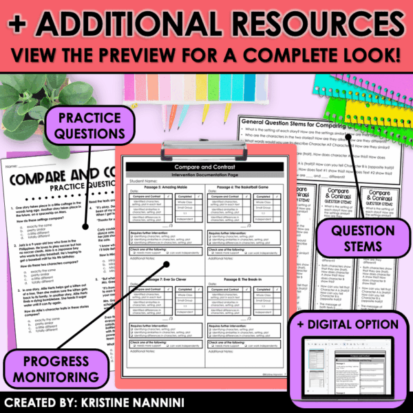 Slide4 Reading Intervention Compare and Contrast for Differentiated ELA and Targeted Comprehension Skill Instruction