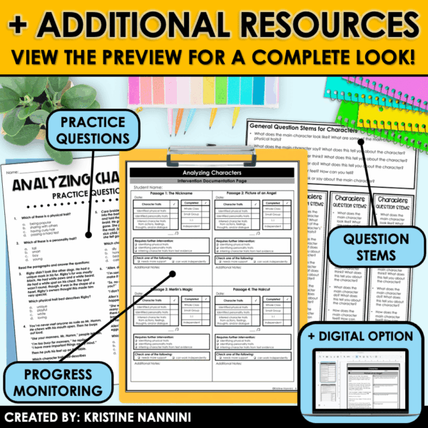 Slide4 Analyzing Characters Reading Comprehension Intervention Toolkit
