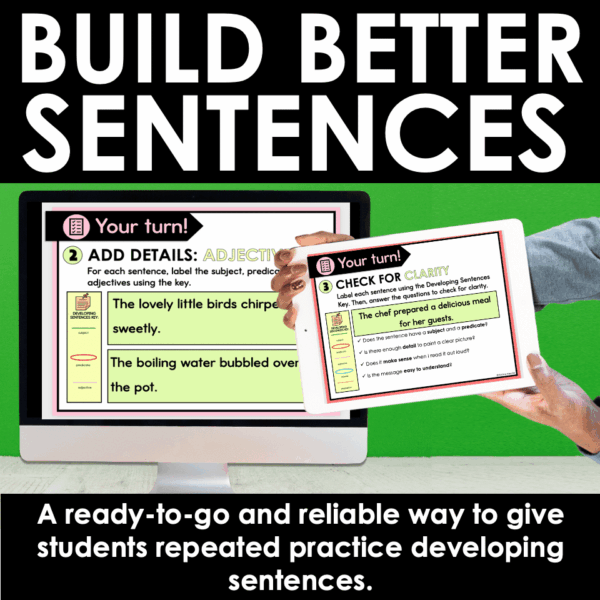 Slide7 Developing Sentences Student Practice Slides