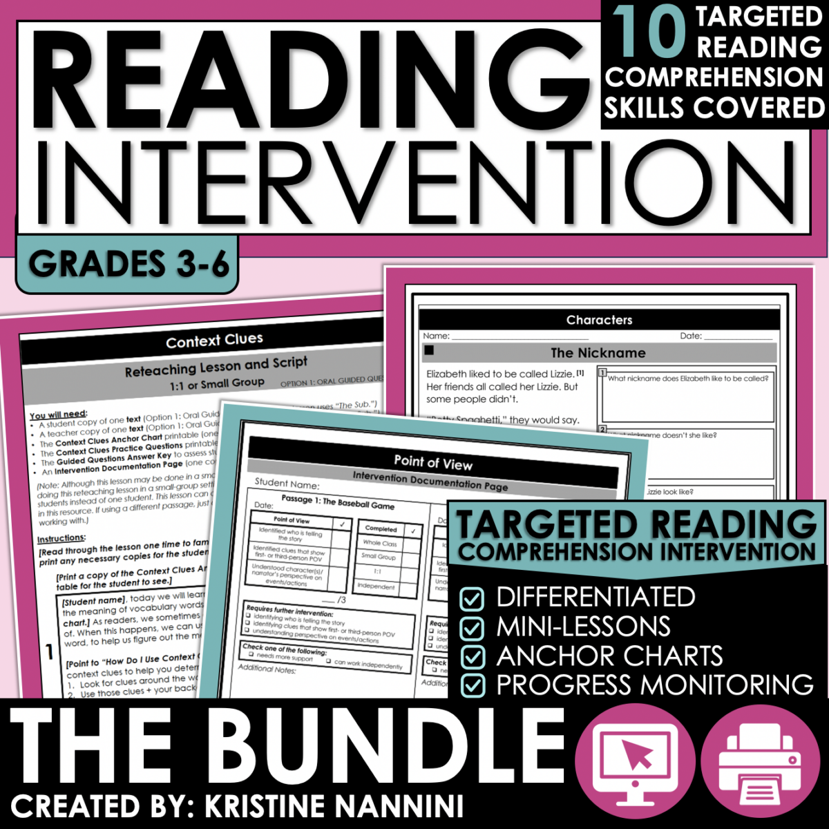 Reading Comprehension Intervention Bundle for Fiction Comprehension ...
