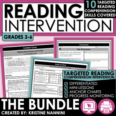Reading Comprehension Intervention Bundle for Fiction Comprehension Skills