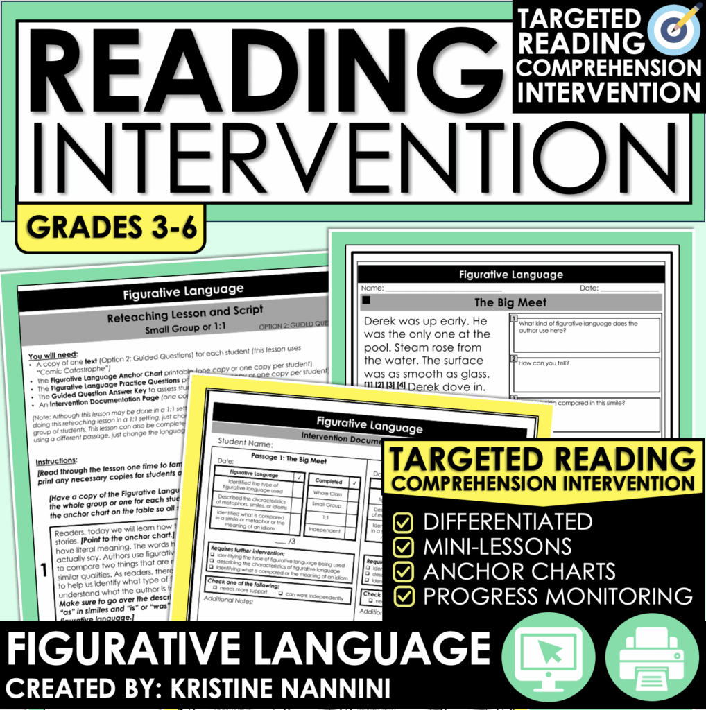 Figurative Language Reading Comprehension for Reading Intervention