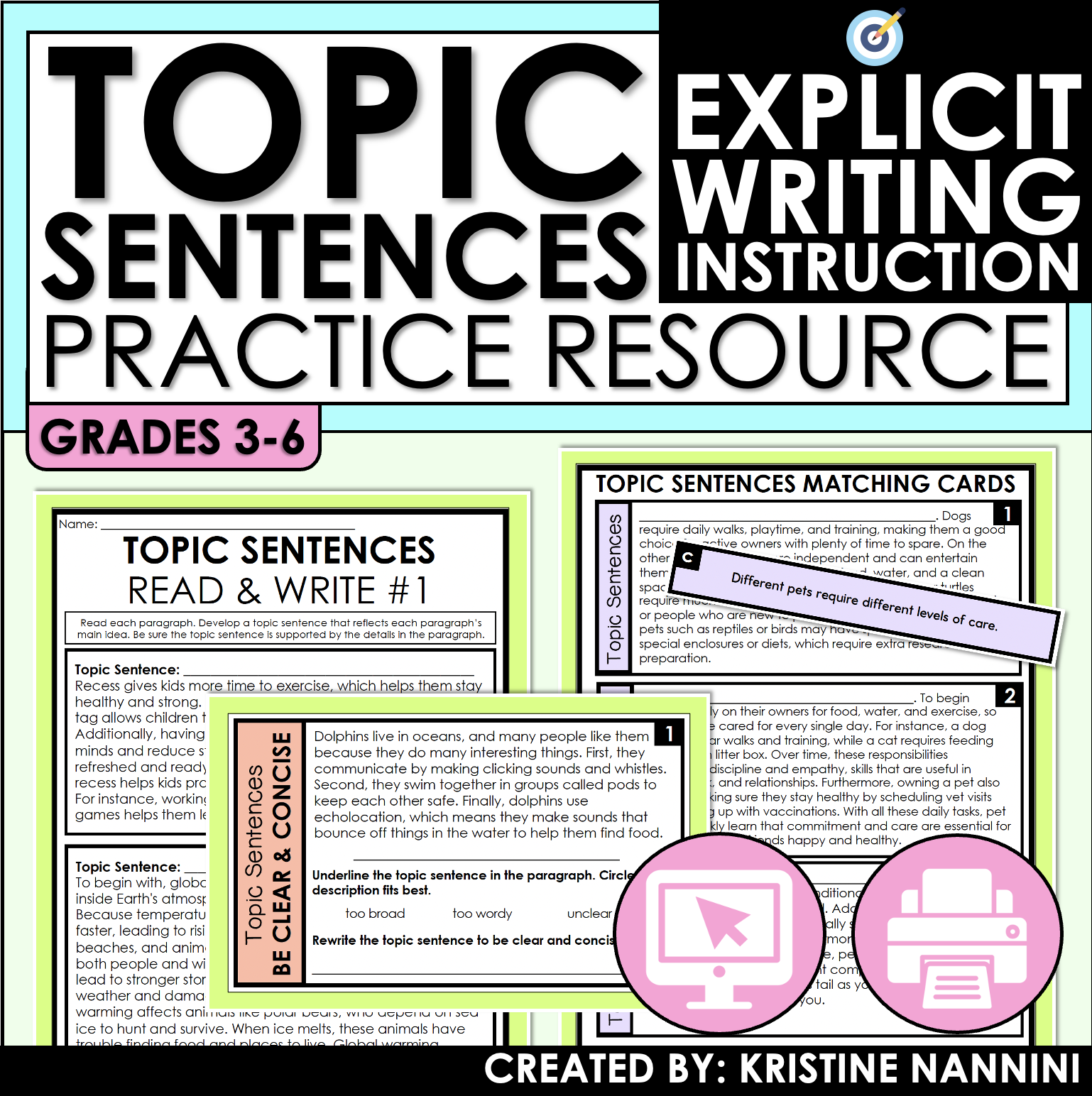 Paragraph Writing Practice: Topic Sentences, Supporting Details, and Main Idea
